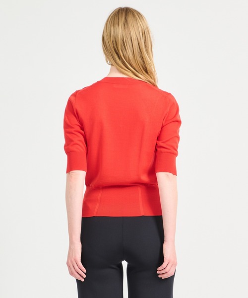 ESTNATION（エストネーション）の「ESTNATION / ウォッシャブルウール Vネック ニット（ニット/セーター・レディース・ネイビー/レッド/キャメル・FREE）」の9枚目の写真