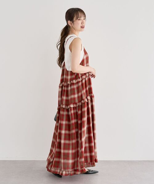 Petit fleur（プチフルール）の「・Petit Fleur オンブレーチェックキャミワンピ（ワンピース・レディース・ブラウン/ブラック/ネイビー・FREE）」の17枚目の写真