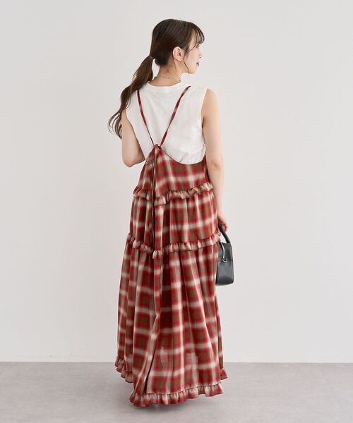 Petit fleur（プチフルール）の「・Petit Fleur オンブレーチェックキャミワンピ（ワンピース・レディース・ブラウン/ブラック/ネイビー・FREE）」の18枚目の写真