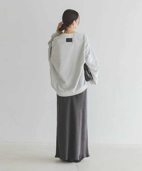 Noble（ノーブル）の「《追加3》キュプラナローAラインスカート（スカート・レディース・ライトグレー/ホワイト/チャコールグレー・FREE）」の6枚目の写真