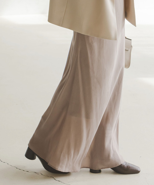 Noble（ノーブル）の「《追加3》キュプラナローAラインスカート（スカート・レディース・ライトグレー/ホワイト/チャコールグレー・FREE）」の20枚目の写真