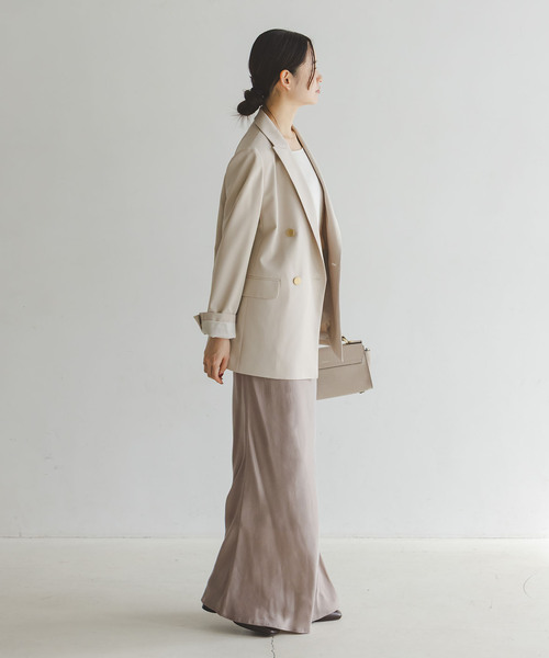 Noble（ノーブル）の「《追加3》キュプラナローAラインスカート（スカート・レディース・ライトグレー/ホワイト/チャコールグレー・FREE）」の22枚目の写真