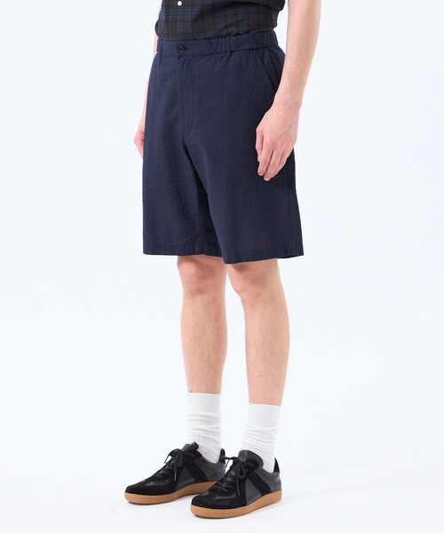 MACKINTOSH PHILOSOPHY（ﾏｯｷﾝﾄｯｼｭ ﾌｨﾛｿﾌｨｰ）の「空羽サッカーチェック イージーショーツ（その他パンツ・メンズ・グリーン系その他7/ダークネイビー・40/38/42）」の9枚目の写真
