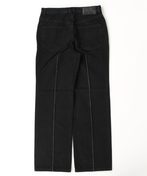 JOHN LAWRENCE SULLIVAN(ジョンローレンスサリバン)の「WASHED DENIM SEAM TUCKED PANTS(デニムパンツ・メンズ・ブラック/インディゴブルー・44/48/46)」の3枚目の写真