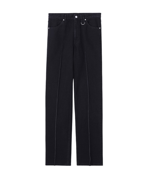JOHN LAWRENCE SULLIVAN(ジョンローレンスサリバン)の「WASHED DENIM SEAM TUCKED PANTS(デニムパンツ・メンズ・ブラック/インディゴブルー・44/48/46)」の1枚目の写真