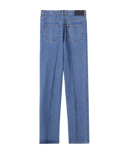 JOHN LAWRENCE SULLIVAN(ジョンローレンスサリバン)の「WASHED DENIM SEAM TUCKED PANTS(デニムパンツ・メンズ・ブラック/インディゴブルー・44/48/46)」の4枚目の写真