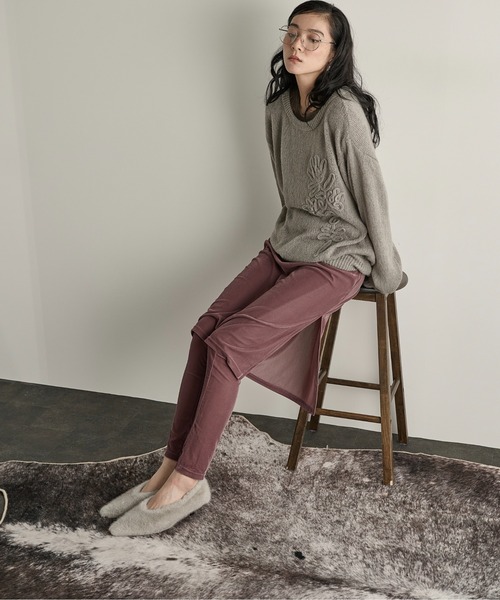 セール】スカートレイヤードベロアレギンス（その他パンツ）｜THE YOn