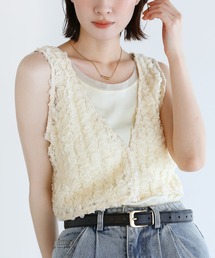 shetila（シェティラ）の「2WAY フリルレースジレベスト（ベスト）」