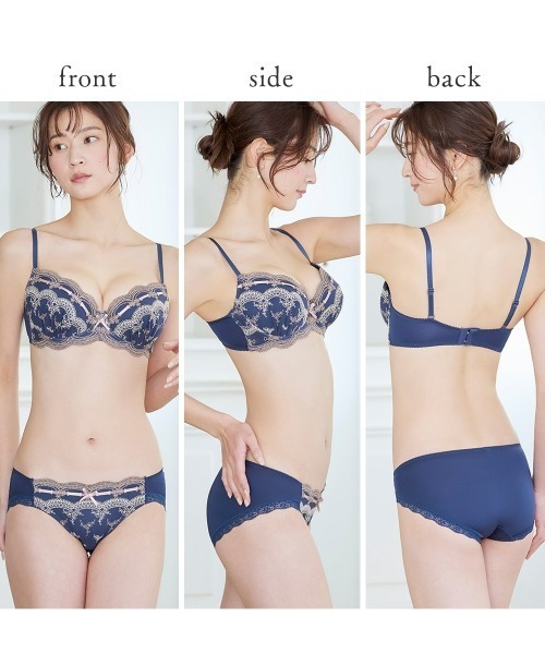 リボン通しブラジャーショーツセット（トリンプ）（A65/M～F80/L