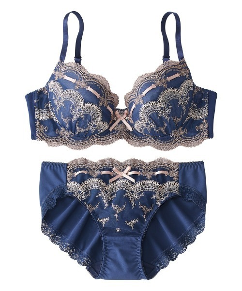 リボン通しブラジャーショーツセット（トリンプ）（A65/M～F80/L
