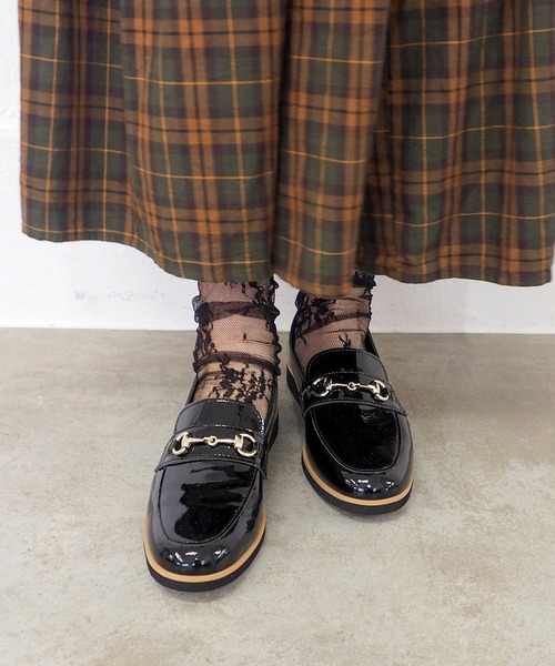 ENあしながおじさん（エンアシナガオジサン）の「防水｜ビットローファー　5360615（ローファー・レディース・クリアブラック/ボルドー/ブラック・23cm/22.5cm/24.5cm/24cm/23.5cm）」の3枚目の写真