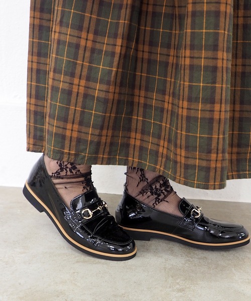 ENあしながおじさん（エンアシナガオジサン）の「防水｜ビットローファー　5360615（ローファー・レディース・クリアブラック/ボルドー/ブラック・23cm/22.5cm/24.5cm/24cm/23.5cm）」の14枚目の写真