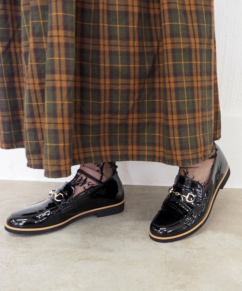 ENあしながおじさん（エンアシナガオジサン）の「防水｜ビットローファー　5360615（ローファー・レディース・クリアブラック/ボルドー/ブラック・23cm/22.5cm/24.5cm/24cm/23.5cm）」の15枚目の写真