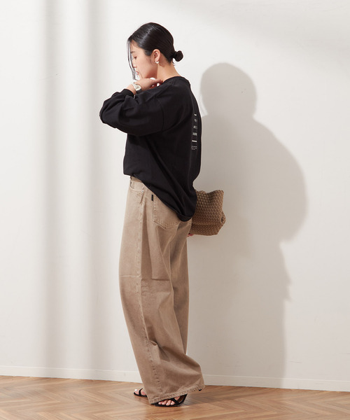 journal standard L'essage（ジャーナルスタンダードレサージュ）の「【金子綾さん着用】PMD MORE MASSIVE BASS LOOSE FITロングスリーブT（Tシャツ/カットソー・レディース・ブラック系その他/ホワイト・FREE）」の4枚目の写真