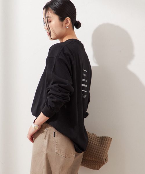 journal standard L'essage（ジャーナルスタンダードレサージュ）の「【金子綾さん着用】PMD MORE MASSIVE BASS LOOSE FITロングスリーブT（Tシャツ/カットソー・レディース・ブラック系その他/ホワイト・FREE）」の6枚目の写真