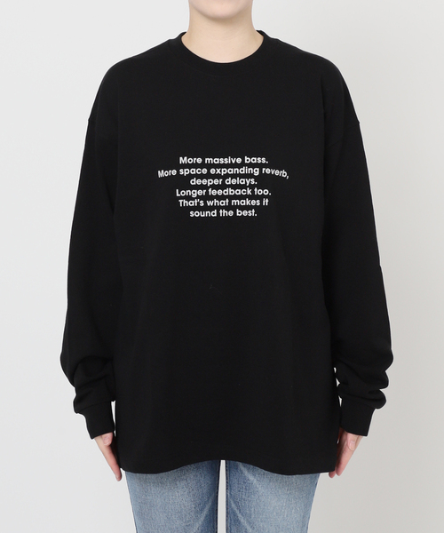 journal standard L'essage（ジャーナルスタンダードレサージュ）の「【金子綾さん着用】PMD MORE MASSIVE BASS LOOSE FITロングスリーブT（Tシャツ/カットソー・レディース・ブラック系その他/ホワイト・FREE）」の13枚目の写真