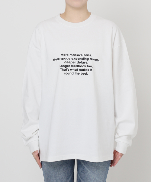 journal standard L'essage（ジャーナルスタンダードレサージュ）の「【金子綾さん着用】PMD MORE MASSIVE BASS LOOSE FITロングスリーブT（Tシャツ/カットソー・レディース・ブラック系その他/ホワイト・FREE）」の22枚目の写真