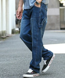 ワイドペインターストレッチデニムパンツ