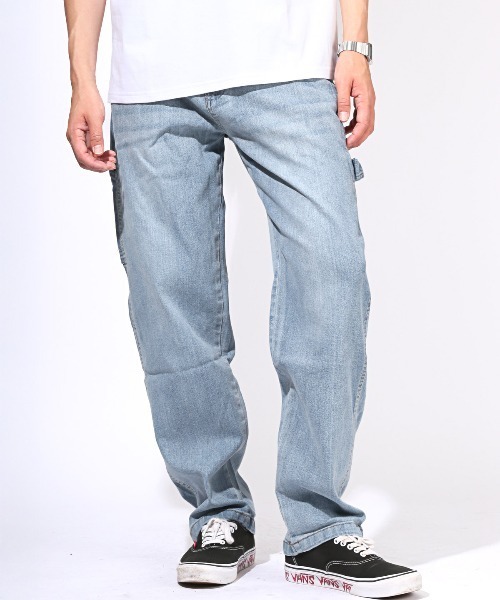 LUXSTYLE(ラグスタイル)の「ワイドペインターストレッチデニムパンツ(デニムパンツ・メンズ・インディゴブルー/ブルー・M/L/XL)」の8枚目の写真