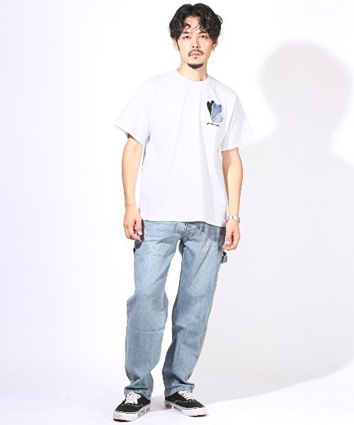 LUXSTYLE(ラグスタイル)の「ワイドペインターストレッチデニムパンツ(デニムパンツ・メンズ・インディゴブルー/ブルー・M/L/XL)」の9枚目の写真