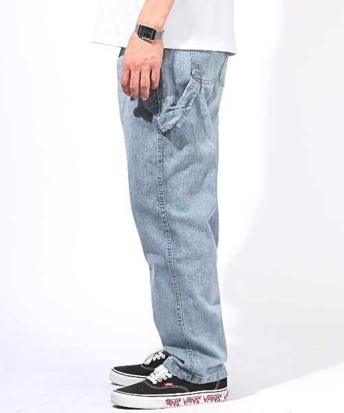 LUXSTYLE(ラグスタイル)の「ワイドペインターストレッチデニムパンツ(デニムパンツ・メンズ・インディゴブルー/ブルー・M/L/XL)」の14枚目の写真