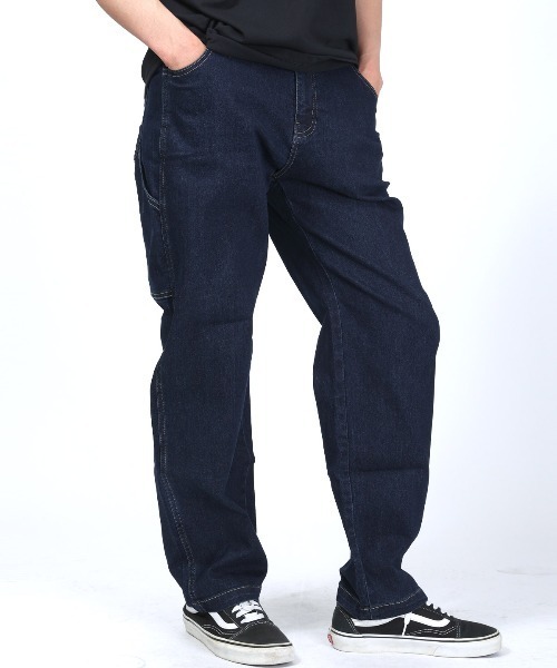 LUXSTYLE(ラグスタイル)の「ワイドペインターストレッチデニムパンツ(デニムパンツ・メンズ・インディゴブルー/ブルー・M/L/XL)」の3枚目の写真