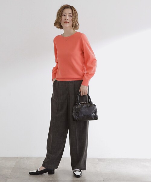 grove（グローブ）の「ワイドハンドル2WAYボストンバッグ（ボストンバッグ・レディース・ブラック/ボルドー/ライトベージュ/ブラウン系その他・00）」の7枚目の写真