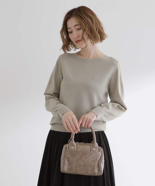 grove（グローブ）の「ワイドハンドル2WAYボストンバッグ（ボストンバッグ・レディース・ブラック/ボルドー/ライトベージュ/ブラウン系その他・00）」の10枚目の写真