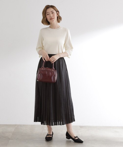 grove（グローブ）の「ワイドハンドル2WAYボストンバッグ（ボストンバッグ・レディース・ブラック/ボルドー/ライトベージュ/ブラウン系その他・00）」の13枚目の写真