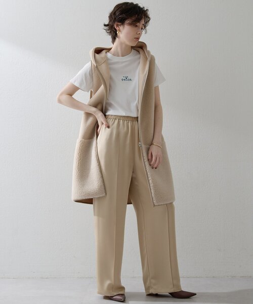 THE PAUSE（ザ ポーズ）の「【THE PAUSE】サテンピンタックパンツ（その他パンツ・レディース・ベージュ/サックスブルー・FREE）」の21枚目の写真