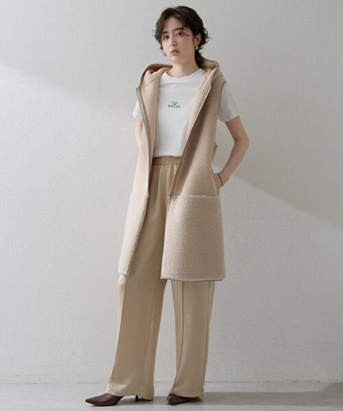 THE PAUSE（ザ ポーズ）の「【THE PAUSE】サテンピンタックパンツ（その他パンツ・レディース・ベージュ/サックスブルー・FREE）」の17枚目の写真