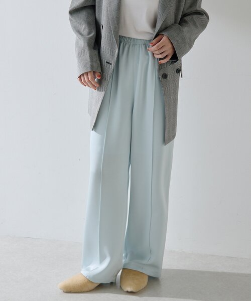 THE PAUSE（ザ ポーズ）の「【THE PAUSE】サテンピンタックパンツ（その他パンツ・レディース・ベージュ/サックスブルー・FREE）」の4枚目の写真