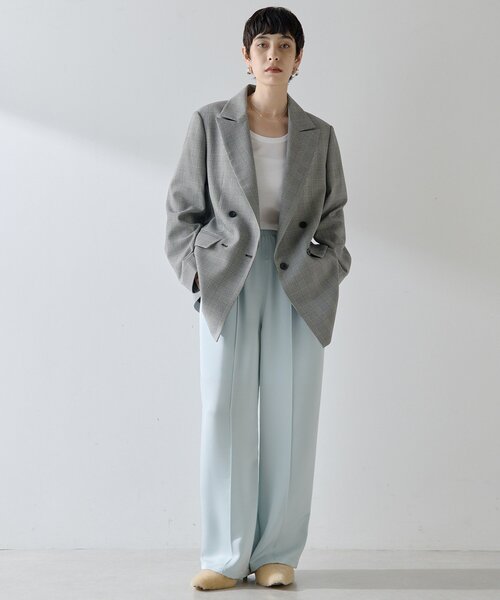 THE PAUSE（ザ ポーズ）の「【THE PAUSE】サテンピンタックパンツ（その他パンツ・レディース・ベージュ/サックスブルー・FREE）」の3枚目の写真