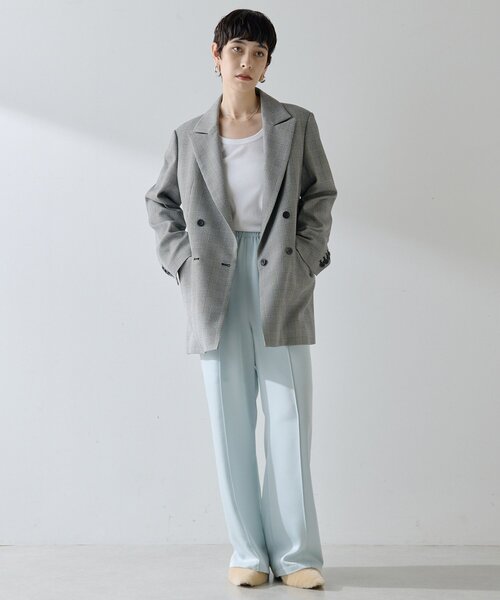 THE PAUSE（ザ ポーズ）の「【THE PAUSE】サテンピンタックパンツ（その他パンツ・レディース・ベージュ/サックスブルー・FREE）」の9枚目の写真