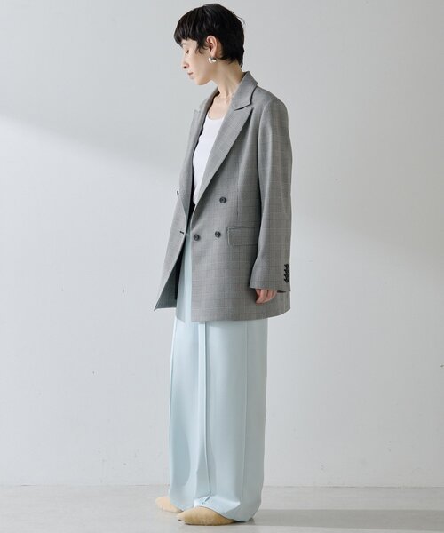 THE PAUSE（ザ ポーズ）の「【THE PAUSE】サテンピンタックパンツ（その他パンツ・レディース・ベージュ/サックスブルー・FREE）」の5枚目の写真