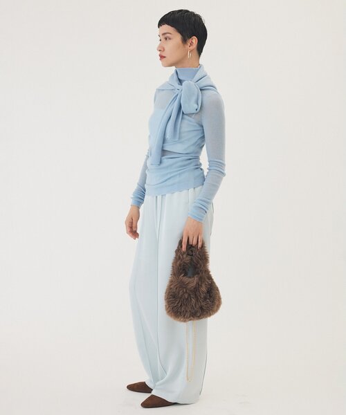 THE PAUSE（ザ ポーズ）の「【THE PAUSE】サテンピンタックパンツ（その他パンツ・レディース・ベージュ/サックスブルー・FREE）」の11枚目の写真