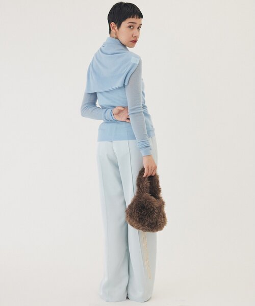 THE PAUSE（ザ ポーズ）の「【THE PAUSE】サテンピンタックパンツ（その他パンツ・レディース・ベージュ/サックスブルー・FREE）」の12枚目の写真