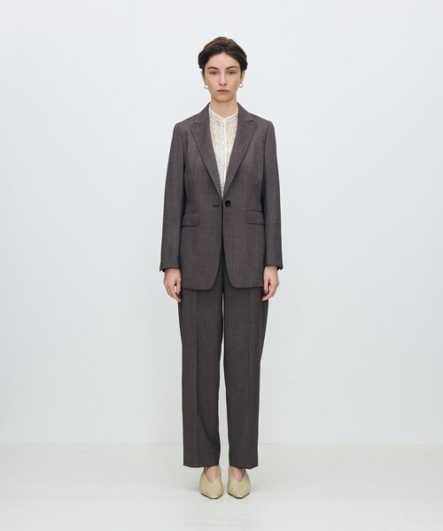 TOMORROWLAND collection（トゥモローランドコレクション）の「ウーステッドカルゼ ストレートパンツ（その他パンツ・レディース・ブラウン/グレー・38/36/34）」の3枚目の写真