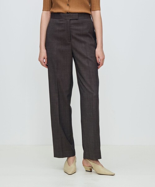 TOMORROWLAND collection（トゥモローランドコレクション）の「ウーステッドカルゼ ストレートパンツ（その他パンツ・レディース・ブラウン/グレー・38/36/34）」の4枚目の写真