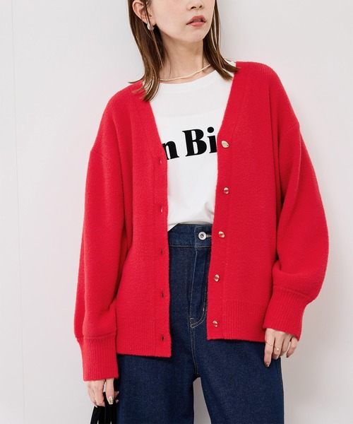 新色追加】スフレニットシリーズ 変形メタルボタンミドル丈