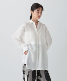 切り替えバックオープンシャツ 578286