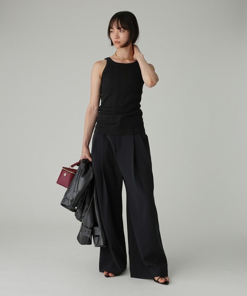 YOUNG&OLSEN The DRYGOODS STORE（ヤングアンドオルセン）の「【YOUNG＆OLSEN】RANDOM RIB TANKTOP（タンクトップ・レディース・ホワイト/ブラック・フリー）」の12枚目の写真