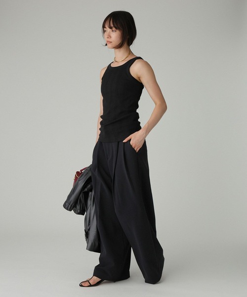 YOUNG&OLSEN The DRYGOODS STORE（ヤングアンドオルセン）の「【YOUNG＆OLSEN】RANDOM RIB TANKTOP（タンクトップ・レディース・ホワイト/ブラック・フリー）」の13枚目の写真