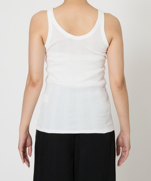 YOUNG&OLSEN The DRYGOODS STORE（ヤングアンドオルセン）の「【YOUNG＆OLSEN】RANDOM RIB TANKTOP（タンクトップ・レディース・ホワイト/ブラック・フリー）」の19枚目の写真
