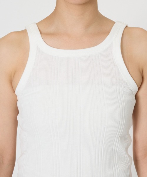 YOUNG&OLSEN The DRYGOODS STORE（ヤングアンドオルセン）の「【YOUNG＆OLSEN】RANDOM RIB TANKTOP（タンクトップ・レディース・ホワイト/ブラック・フリー）」の20枚目の写真