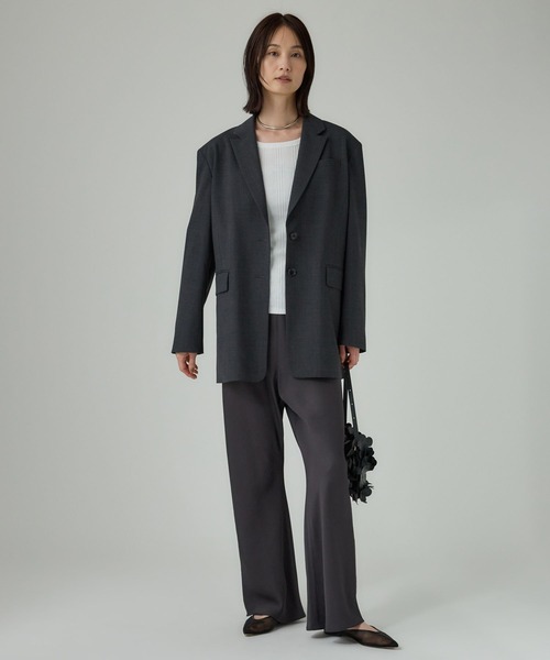 YOUNG&OLSEN The DRYGOODS STORE（ヤングアンドオルセン）の「【YOUNG＆OLSEN】RANDOM RIB TANKTOP（タンクトップ・レディース・ホワイト/ブラック・フリー）」の5枚目の写真