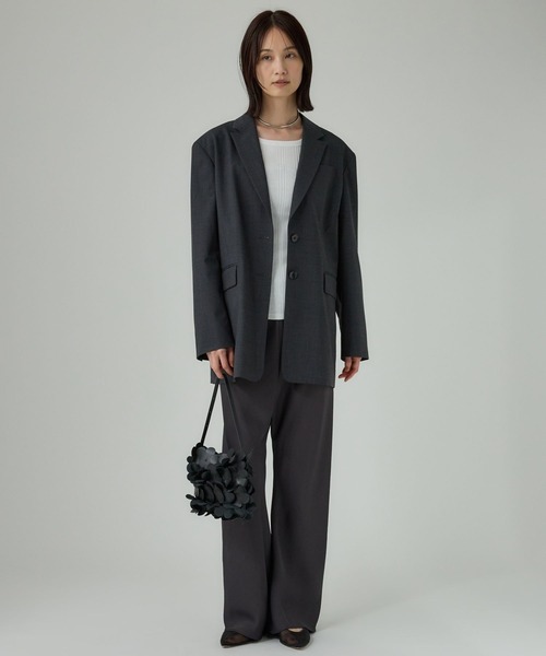 YOUNG&OLSEN The DRYGOODS STORE（ヤングアンドオルセン）の「【YOUNG＆OLSEN】RANDOM RIB TANKTOP（タンクトップ・レディース・ホワイト/ブラック・フリー）」の6枚目の写真