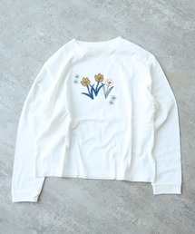 bulle de savon | 《early spring》クロッカス アップリケ ロンT(Tシャツ/カットソー)