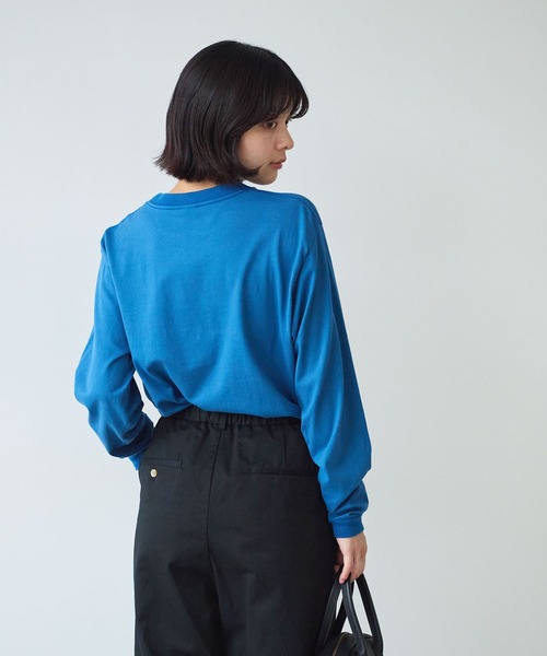 bulle de savon（ビュルデサボン）の「《early spring》クロッカス アップリケ ロンT（Tシャツ/カットソー・レディース・ホワイト/ブルー・FREE）」の15枚目の写真