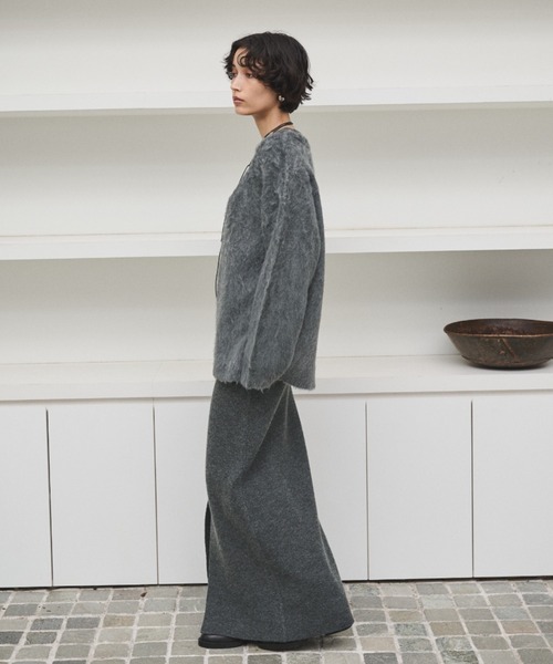 NKNIT ンニット アルパカシアーニット スカート ♡グレー NKNIT